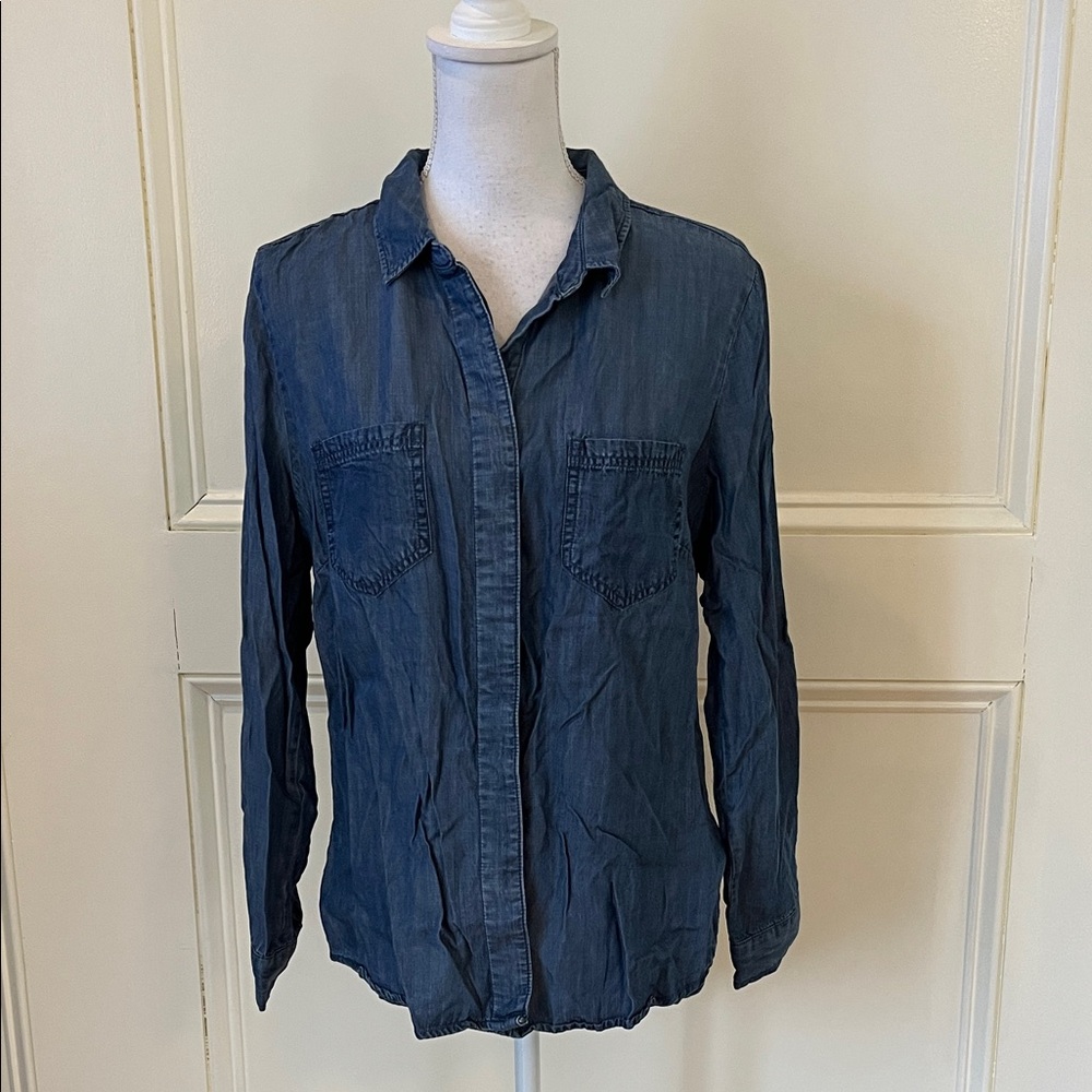 Women's Indigo Denim Button-Front Shirt